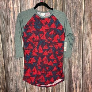 LuLaRoe Randy Raglan 3/4 Sleeve Shirt